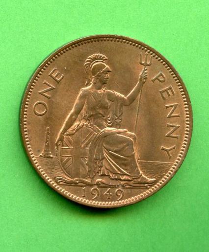 UK  1949 George VI One Penny Coin