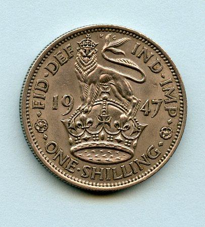 U.K. 1947  George VI Shilling Coin
