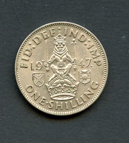 U.K. 1947  George VI Shilling Coin