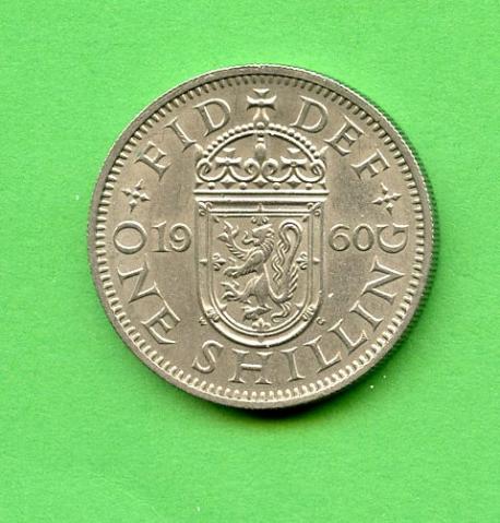 U.K. 1960  Shilling Coin Queen Elizabeth II