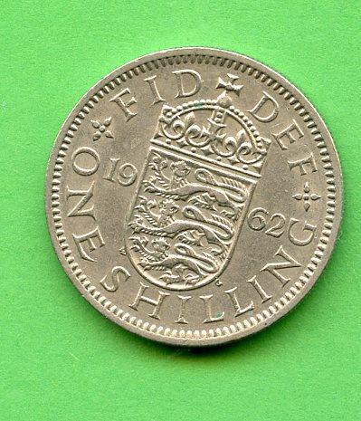 U.K. 1962  Shilling Coin Queen Elizabeth II