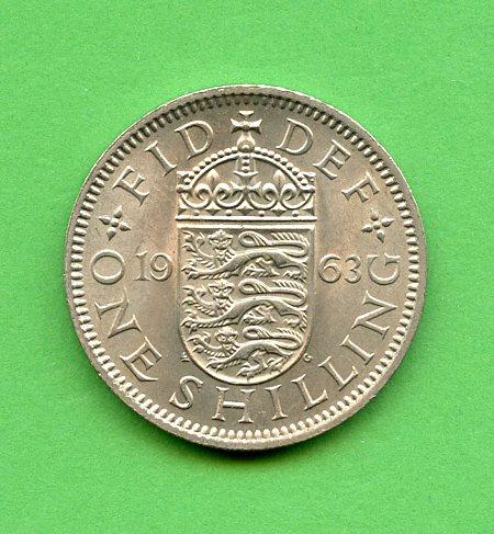 U.K. 1963  Shilling Coin Queen Elizabeth II