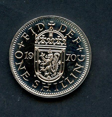 UK 1970  Elizabeth II  Proof  Scottish Shilling Coin