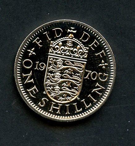 UK 1970  Elizabeth II  Proof  English Shilling Coin