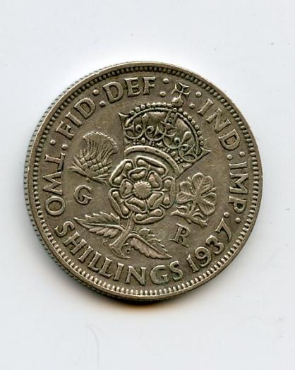 UK 1937  George VI  Florin Coin