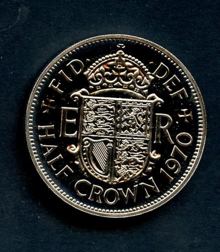 Queen Elizabeth II Half Crown Coin  Dated 1970