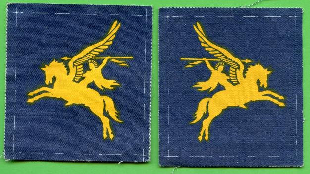 Pair British Army Airborne Patch 6 Field Force HQ Pegasus DZ Patches