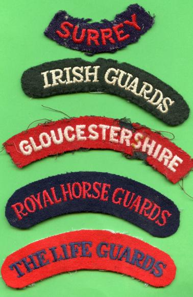Collection of Cloth British Army Shoulder Title Badges