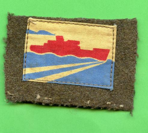 WW2 . 80th Infantry Division WW2 printed formation sign Badge.