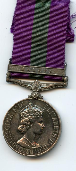 GSM Medal 1918-62 ; 1 Bar : Malaya, L.A.C.R.H.Price, Royal Air Force