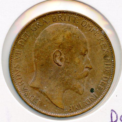 UK  1902 Edward VII One Penny Coin