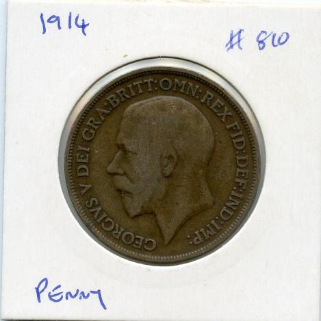 UK  1914 George V One Penny Coin