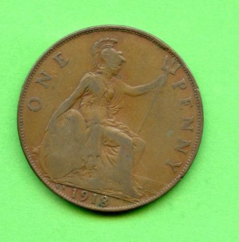 UK  1918KN George V One Penny Coin