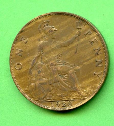 UK  1920 George V One Penny Coin