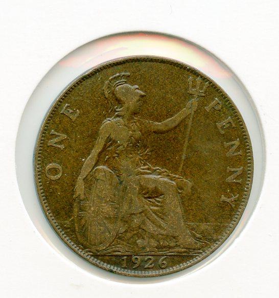 UK  1926 George V One Penny Coin