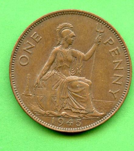 UK  1945 George VI One Penny Coin