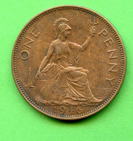 UK  1946 George VI One Penny Coin