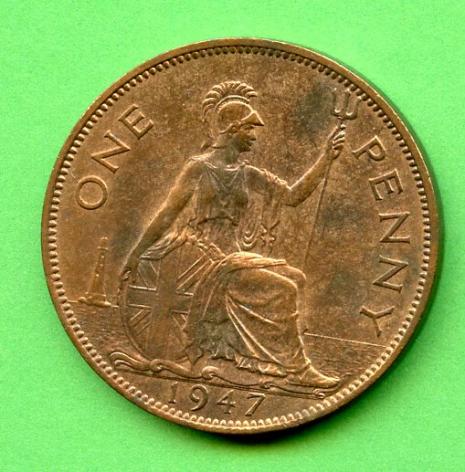 UK  1947 George VI One Penny Coin