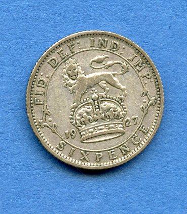 U.K.George V UK  Sixpence Coin Dated 1927