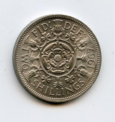 UK 1967  George VI  Florin Coin