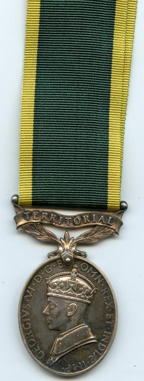 Territorial Efficiency Medal : Gunner Ronald Frederick Bloomfield, Royal Artillery