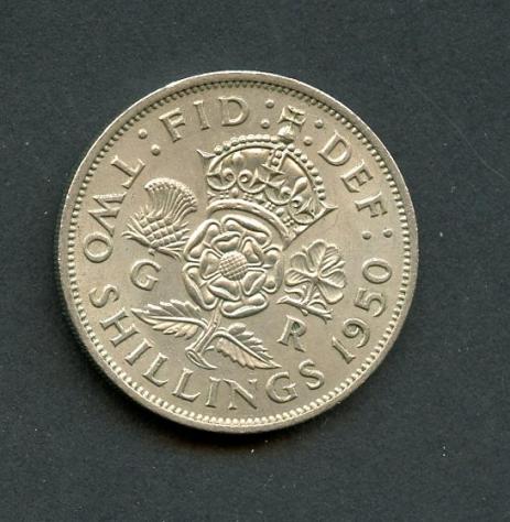 UK 1950  George VI  Florin Coin