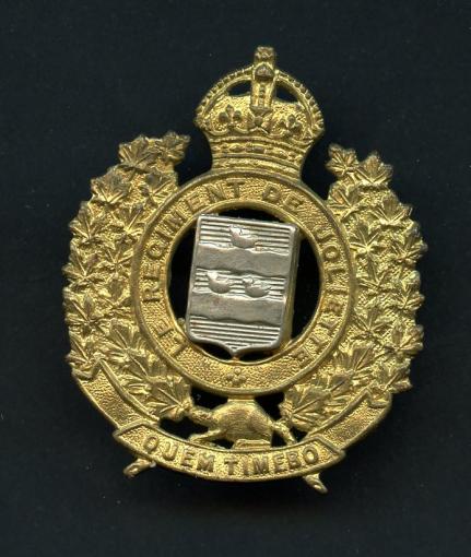 Canadian Le Regiment De Joliette Cap Badge