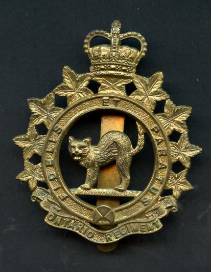 Canadian The Ontario Regiment cap badge.