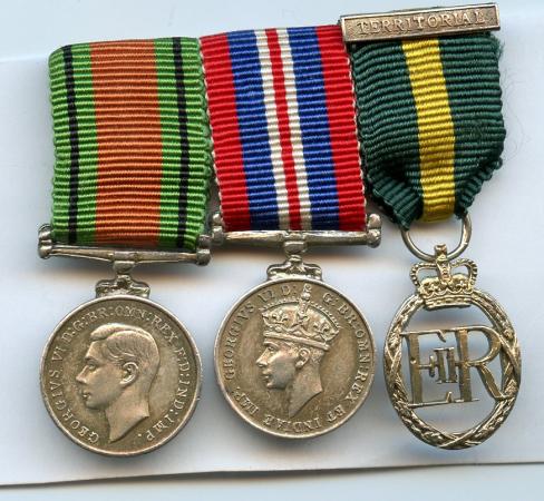 WW2 & Territorial Decoration Medal Miniature Medal Group