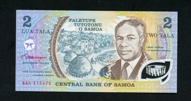 Samoa 2 Tala Banknote 1990