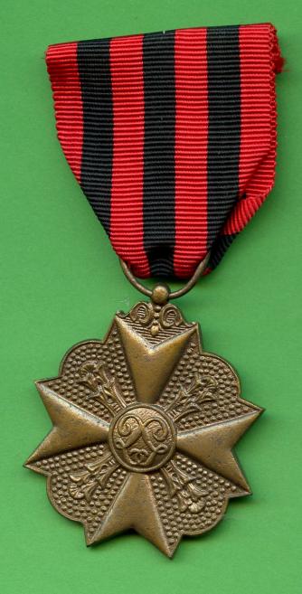 Belgium Civil Decoration for Bravery, Devotion and Philanthropy, Bronze medal