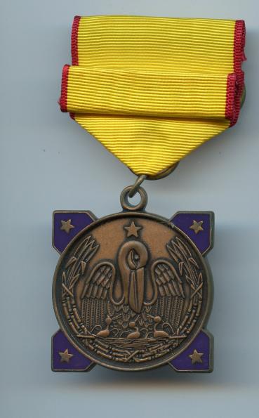 U.S.A. Louisiana Honourable Service Medal ( Hurricane Medal )