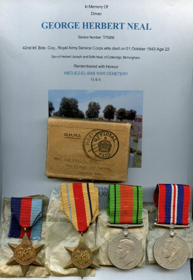 WW2 Group of 4 Medals To Driver George Herbert Neal, 42nd Inf. Bde. Coy. R.A.S.C.