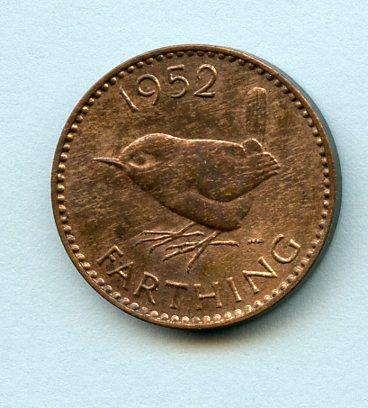 UK  George VI Farthing  Dated 1952