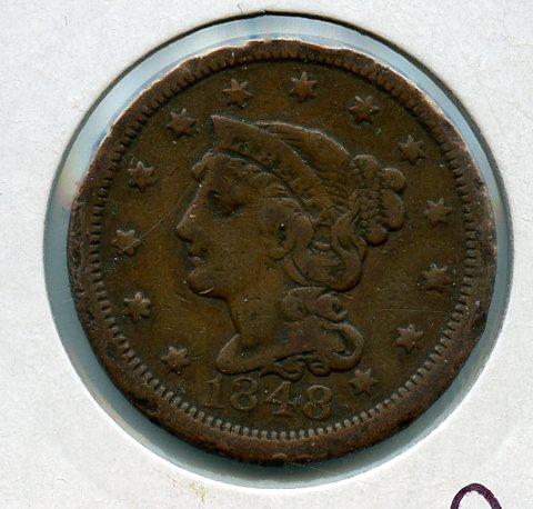 U.S.A  Large Cent Dated 1848