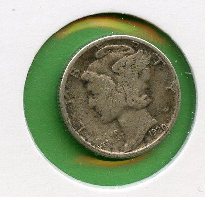 U.S.A Silver Dime Coin Dated 1930