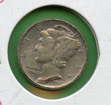 U.S.A Silver Dime Coin Dated 1941