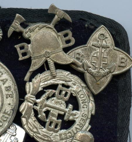 Set of 9 Early Boys Brigade Badges  1920-30s on armband