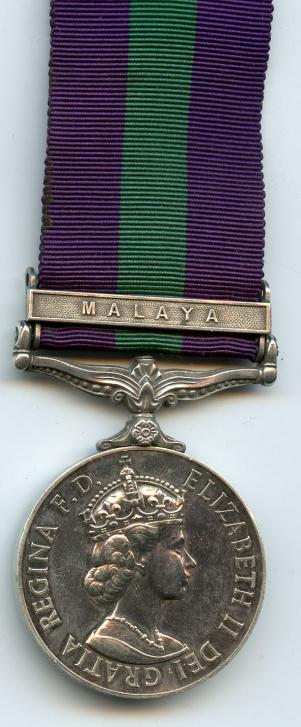General Service Medal 1 Clasp Malaya;  Pte R France ,The Loyal Regiment (North Lancashire)