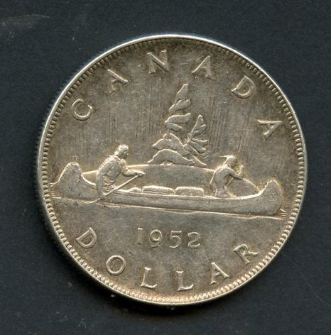 Canada George VI  Silver $1 Coin Dated 1952