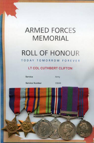 Group of 6 Medals To Lt Col Cuthbert Clinton, OXFS & Bucks. Light Infantry