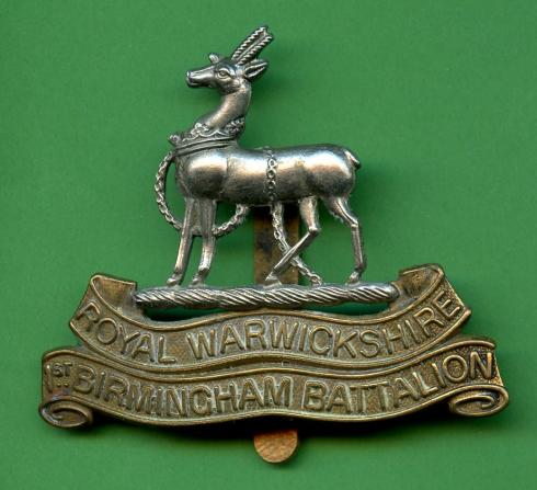 Royal Warwickshire Regiment 1st Birmingham Battalion Cap Badge