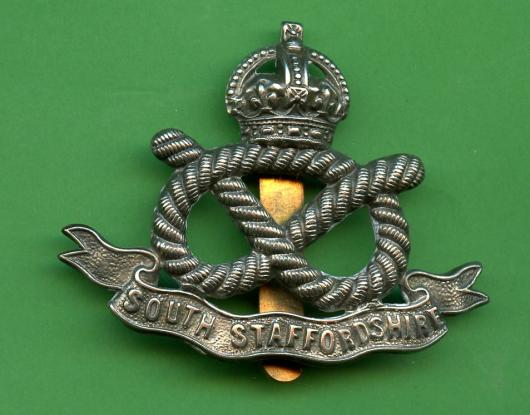 South Staffordshire Regiment Territorials White Metal Cap Badge