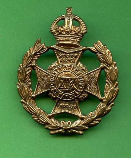 19th London Regiment St Pancras Cap Badge