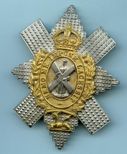 WW2 Royal Highlanders The Black Watch Officers Cap Badge 1937-52