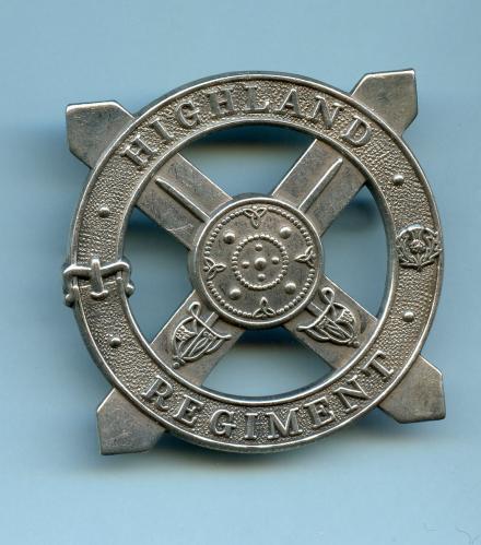 The Highland Regiment 1942-49 Silver Cap Badge