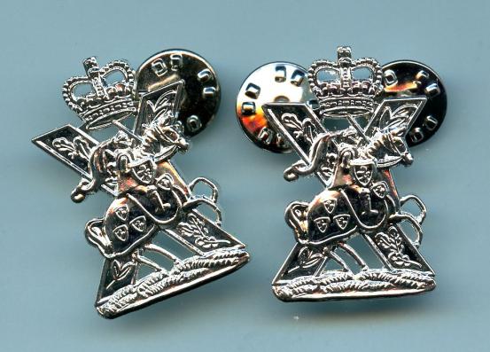 Pair of Fife & Forfar Yeomanry   Anodised  Collar  Badges