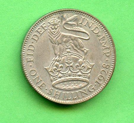 UK George V  Shilling Coin  Dated 1928