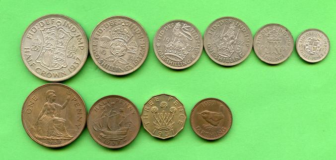 UK George VI Coin Set Dated 1937