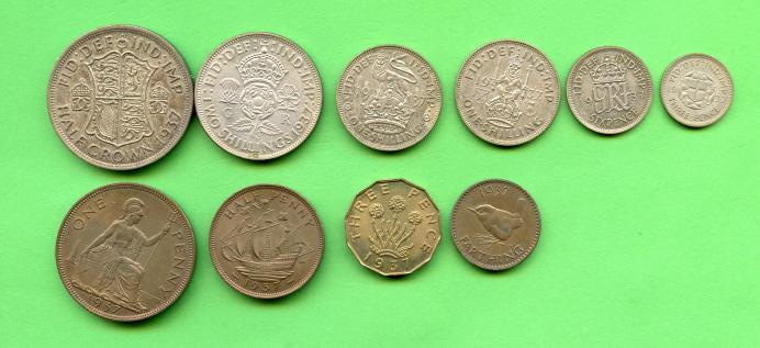 UK George VI Coin Set Dated 1937